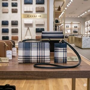 Coach Wristlet & Lanyard Card Holder Set